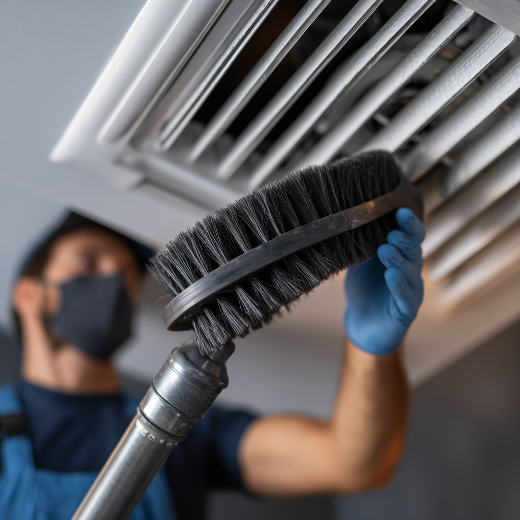 Professional air duct cleaning service with modern equipment
