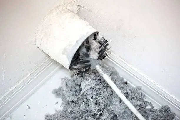 Dryer vent cleaning process and lint removal